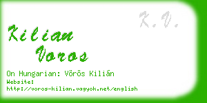 kilian voros business card